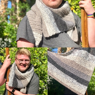 Half Double Shawl